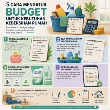 5 Cara Mengatur Budget untuk Kebutuhan Kebersihan Rumah